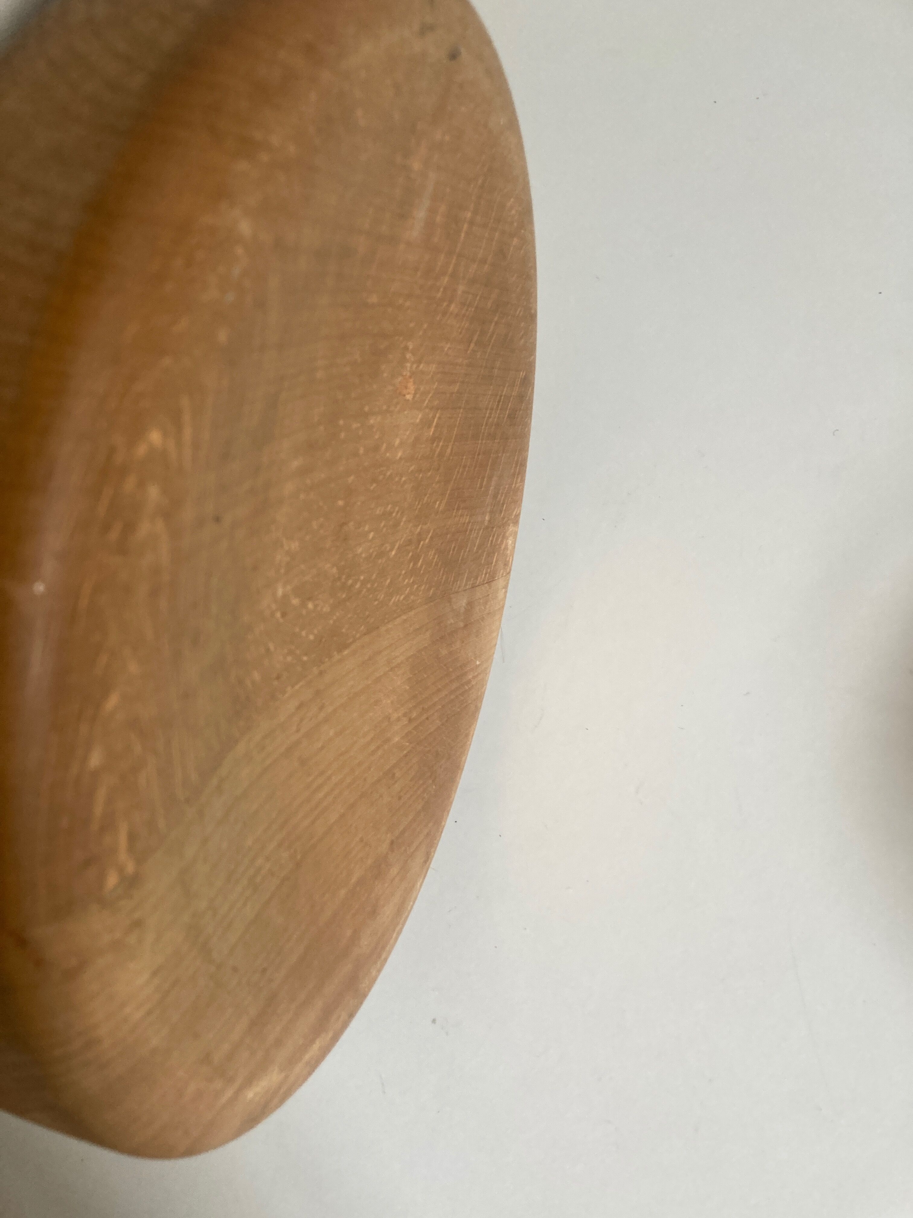 Wooden stool tripod hollow seat 1960