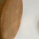 Wooden stool tripod hollow seat 1960