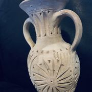 Amphora vase 20cm pottery Tunisia antique style handmade