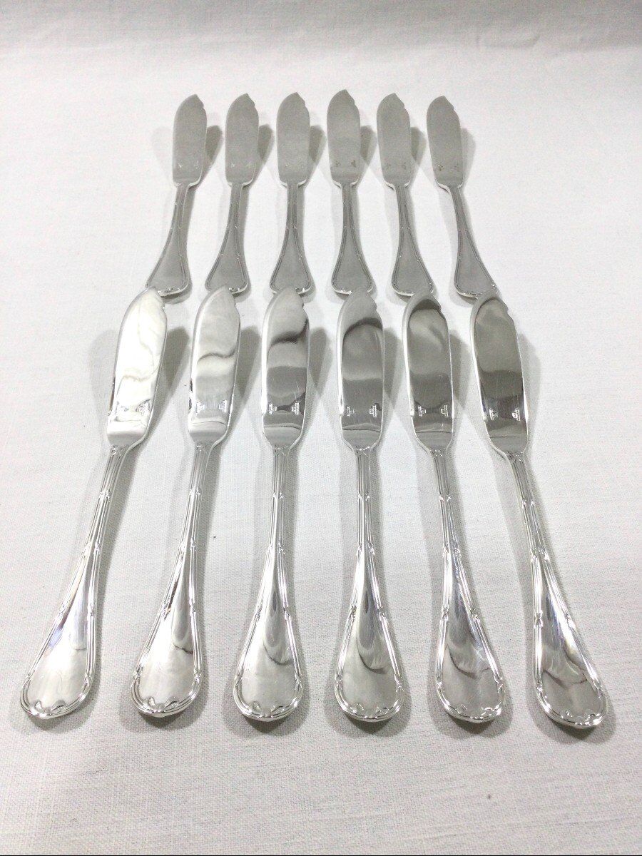 Christofle - cross ribbon fish cutlery
