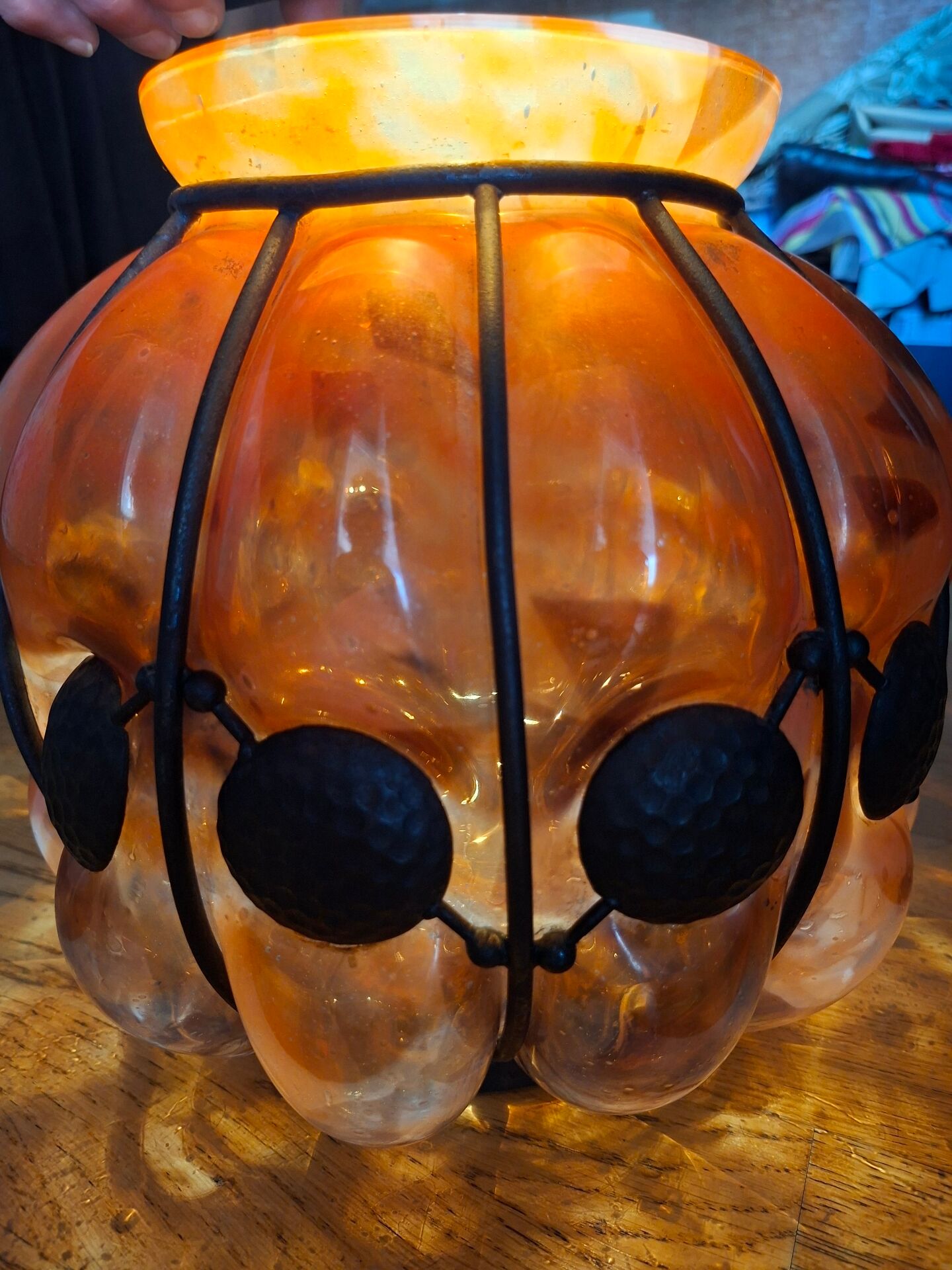 Large Art Deco vase in blown glass - Daum / Majorelle style