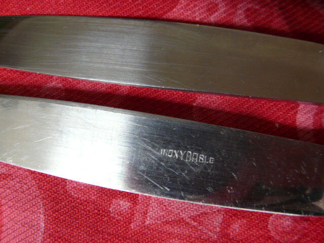 Series of 12 antique silver metal knives in their box