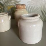 Unbleached ceramic pots