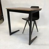 Vintage school Friso Kramer with Chair flesh compass work table