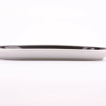 Superb small Mosa Maastricht tray in white and brown porcelain.