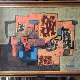Peinture à l'huile abstraite colorée