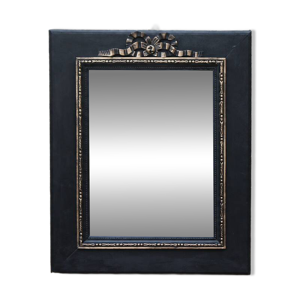 Miroir vintage en bois - noir