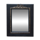 Vintage black and gold wooden mirror with a pediment – Napoléon III style