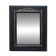 Vintage black and gold wooden mirror with a pediment – Napoléon III style