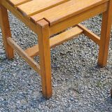 Set de 4 chaises des années 70 brutalistes en chêne