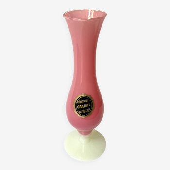 Pink opaline soliflore vase