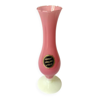 Vase soliflore opaline rose