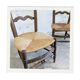 Pair of Provençal nursery armchairs from the 19th century, vintage, raw wood.