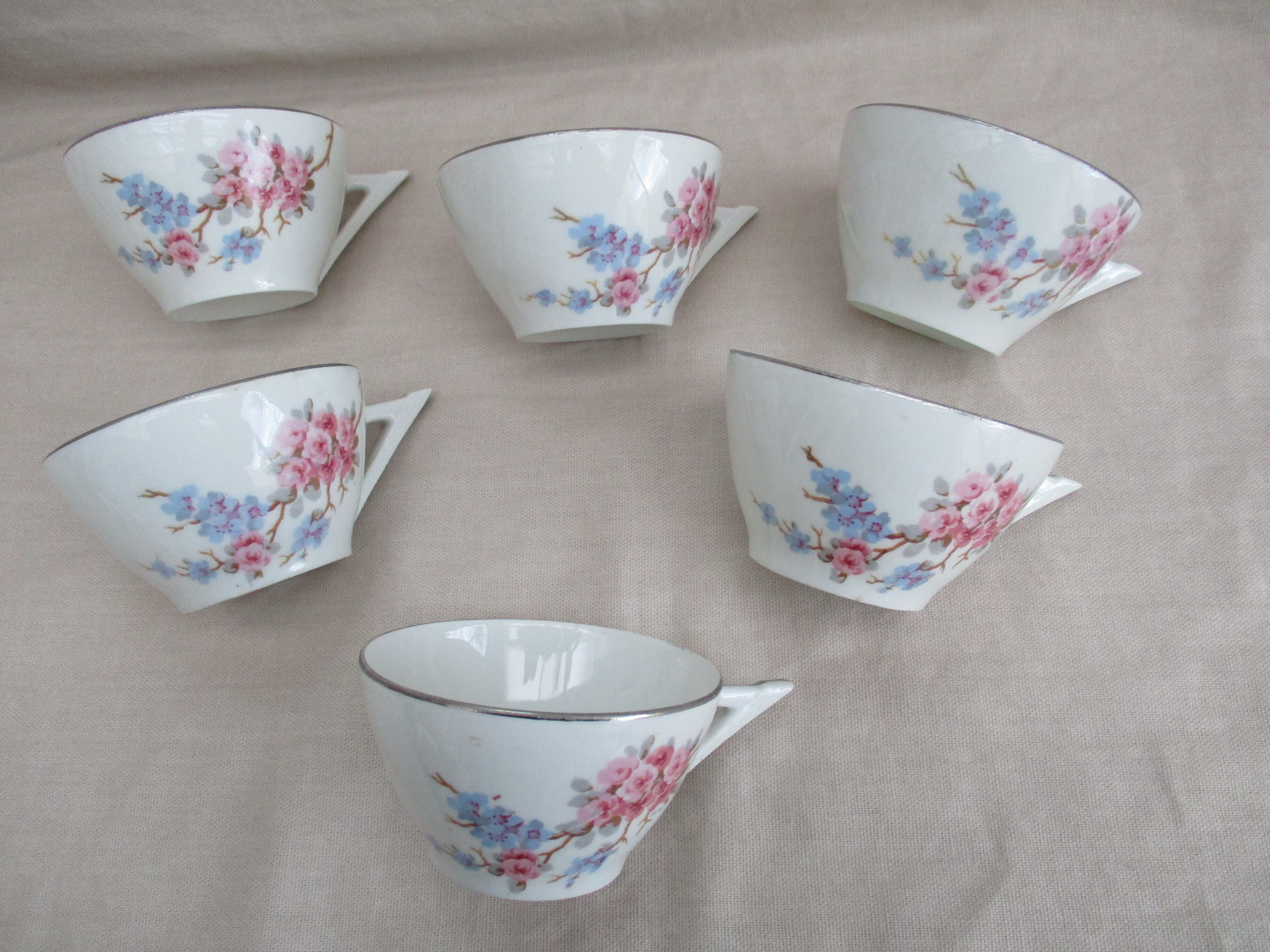RCF Art Deco porcelain coffee service