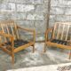 Pair of Scandinavian armchair fabric tiles