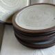 Service de 6 assiettes et plat grès pyrite vintage 1970-80