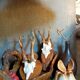 Duo of vintage hunting trophies Art-populaire 50s