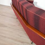 Rare and superb vintage curved teak sofa from the 1950s / Deutschland series decor