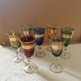 7 Vintage Crystal Glasses