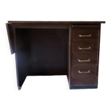 Small metal desk with extension flap by Roneo, France 1920s