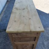 Bahut buffet furniture of old raw wood shallow