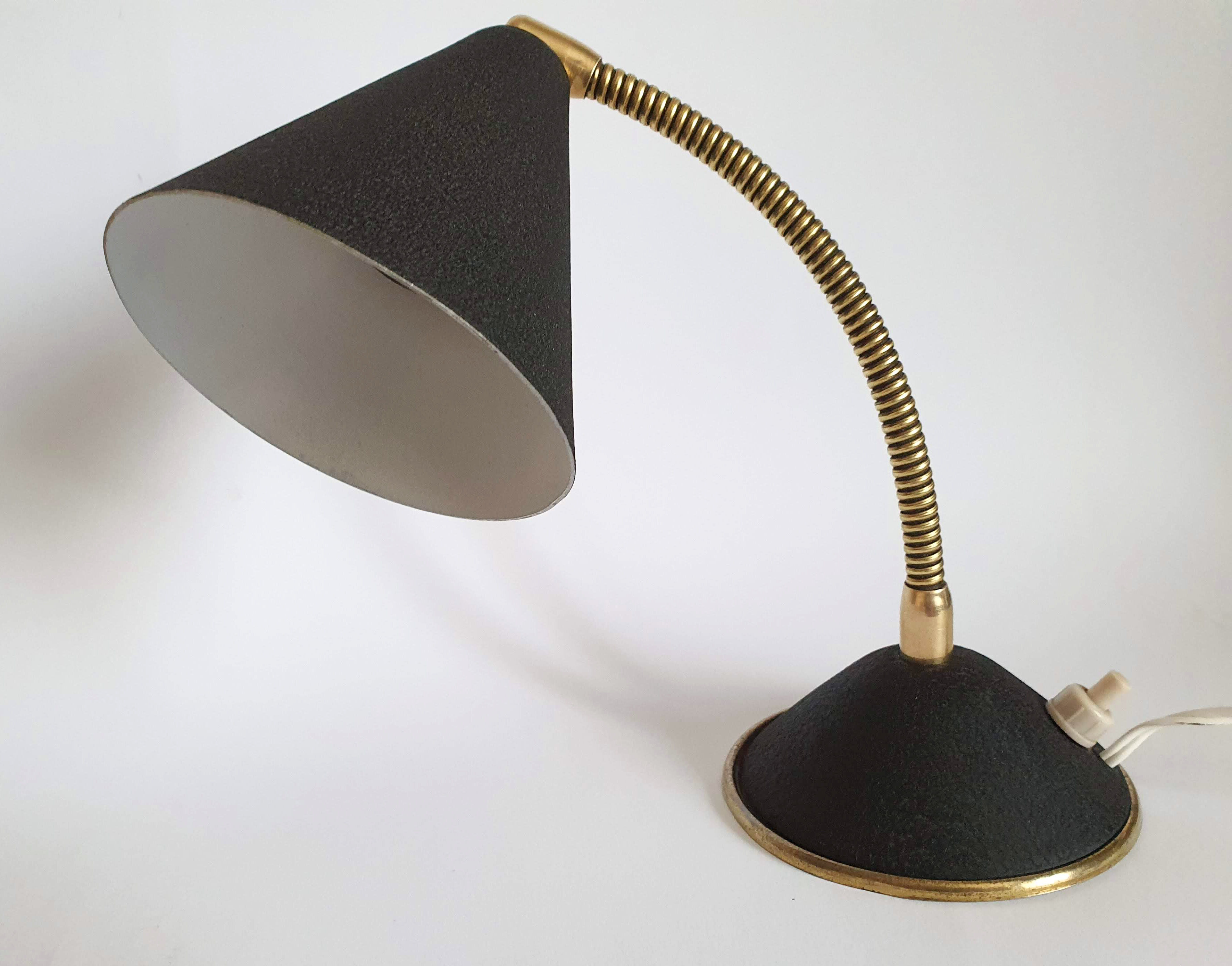 Brass casserole lamp 50s