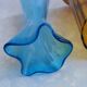 Duo de vases vintages italiens en verre soufflé