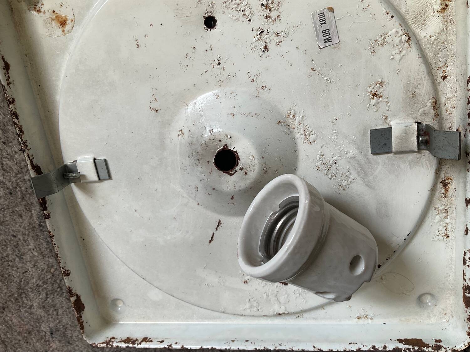 70s molded glass ceiling or wall light