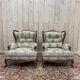 Paire de fauteuils bergères de style Louis XVa oreilles