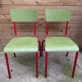 Set of 3 vintage school chairs