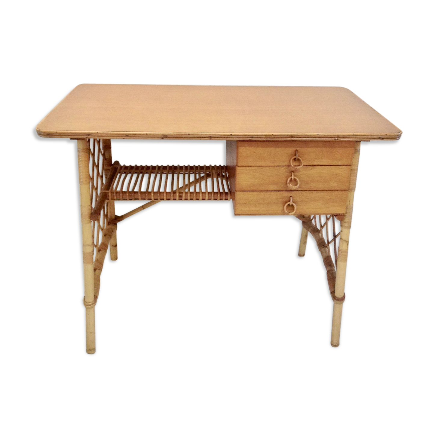 Bureau en rotin