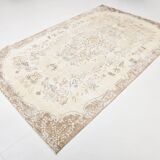 6x9 Persian Vintage Carpet, Authentic Anatolian Turkish Rug, 174x271 Cm