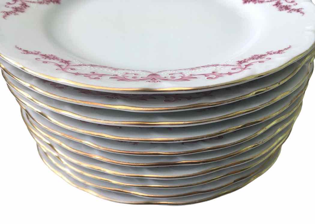 10 porcelain dessert plates