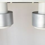 Ceiling lamp indus 2 large spots with a lampshade reflector aluminum