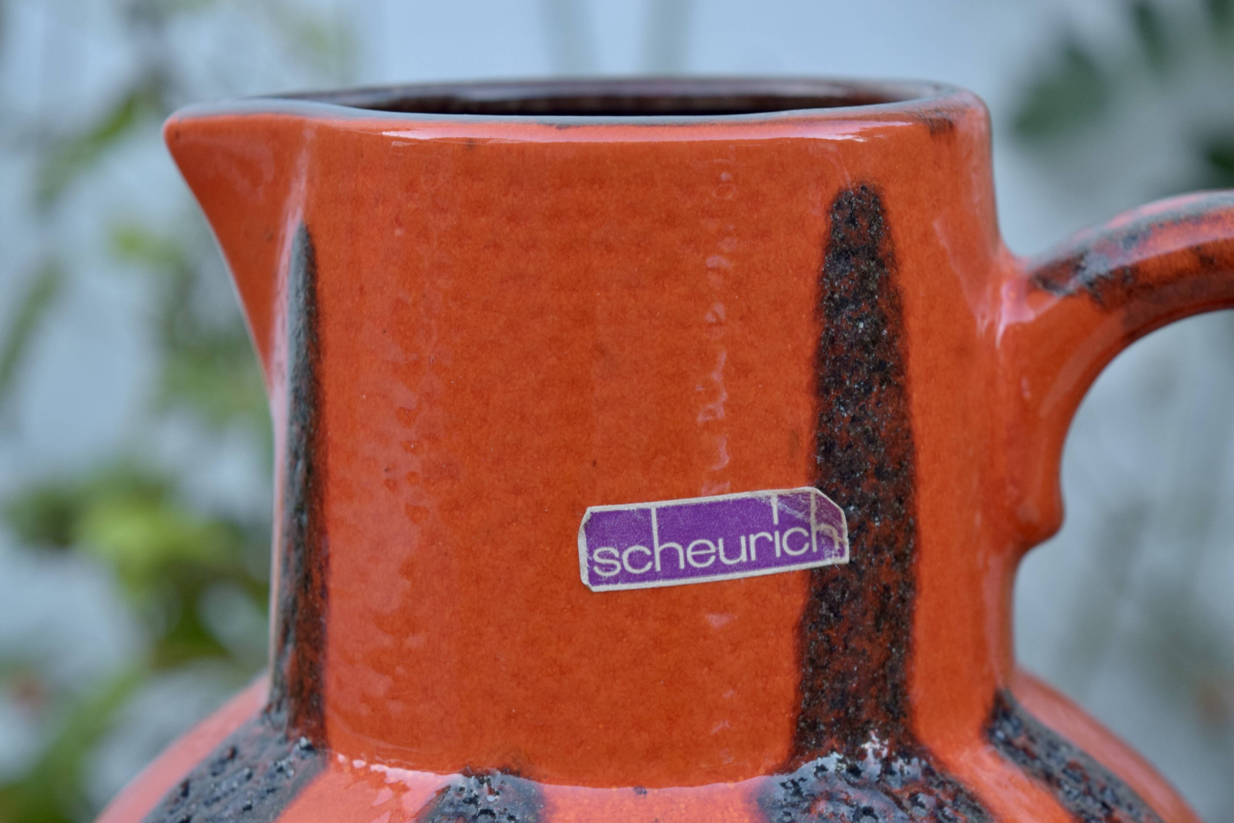 Vase ou pichet vintage Scheurich Keramik - Fat Lava - Made in West-Germany