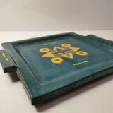 2 very beautiful Ethical dishes with South American geometric patterns. Square Format