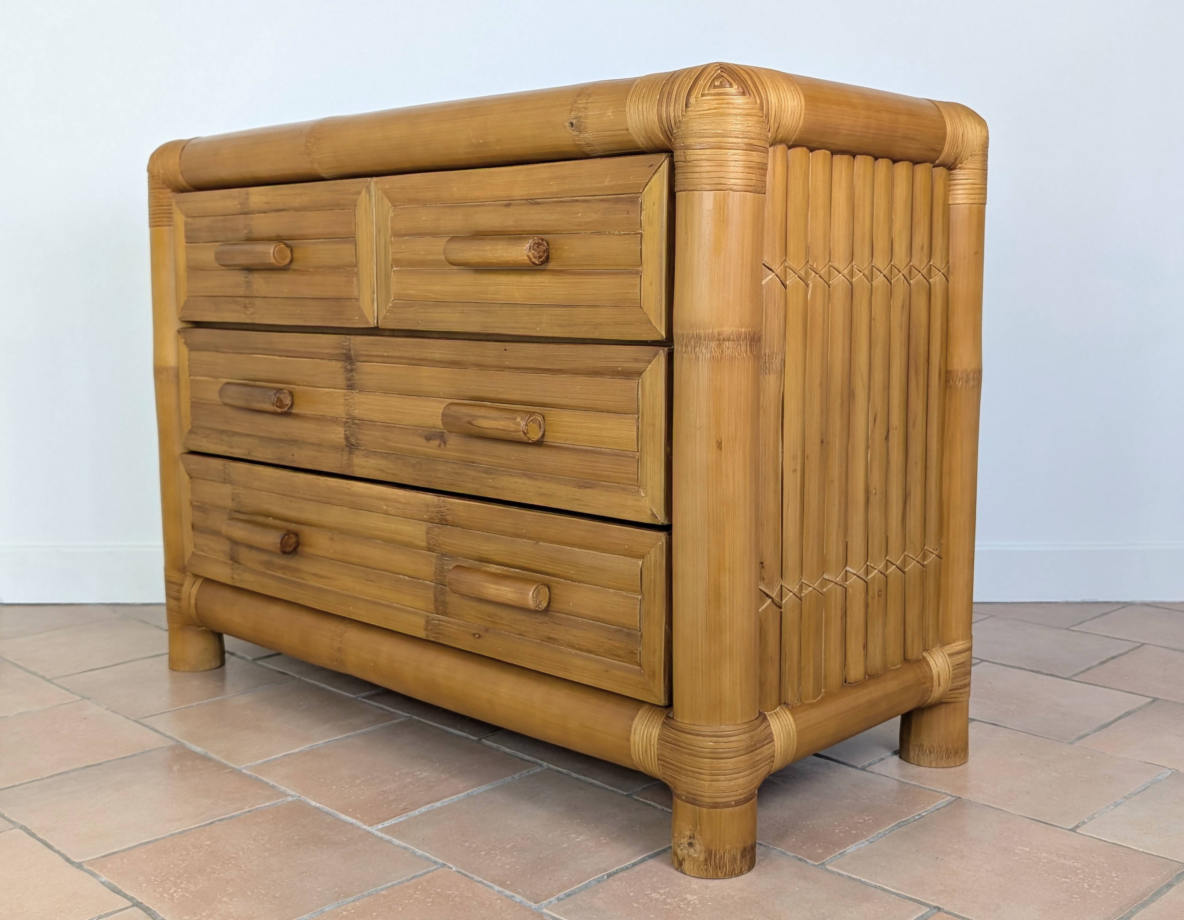 Bamboo chest of drawers