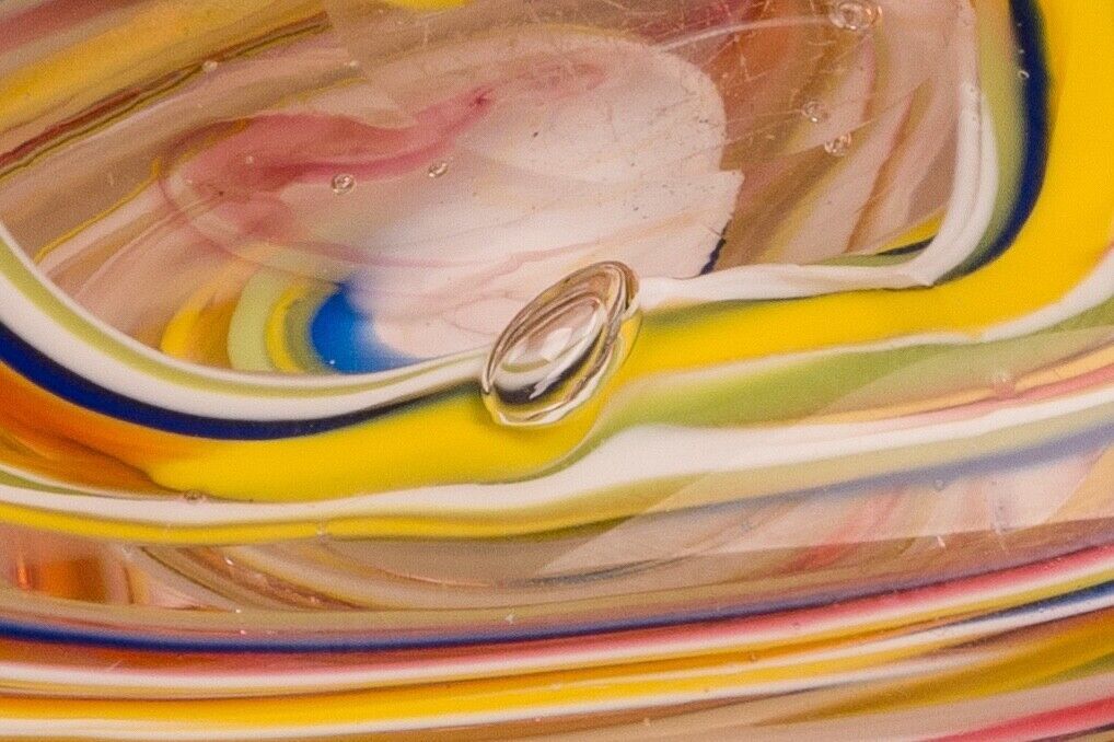 Sulphide murano paper press 1960 multicolored spiral