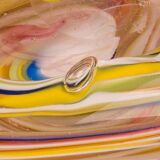 Sulphide murano paper press 1960 multicolored spiral