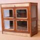 former Art Deco glazed sideboard in Burmese teak