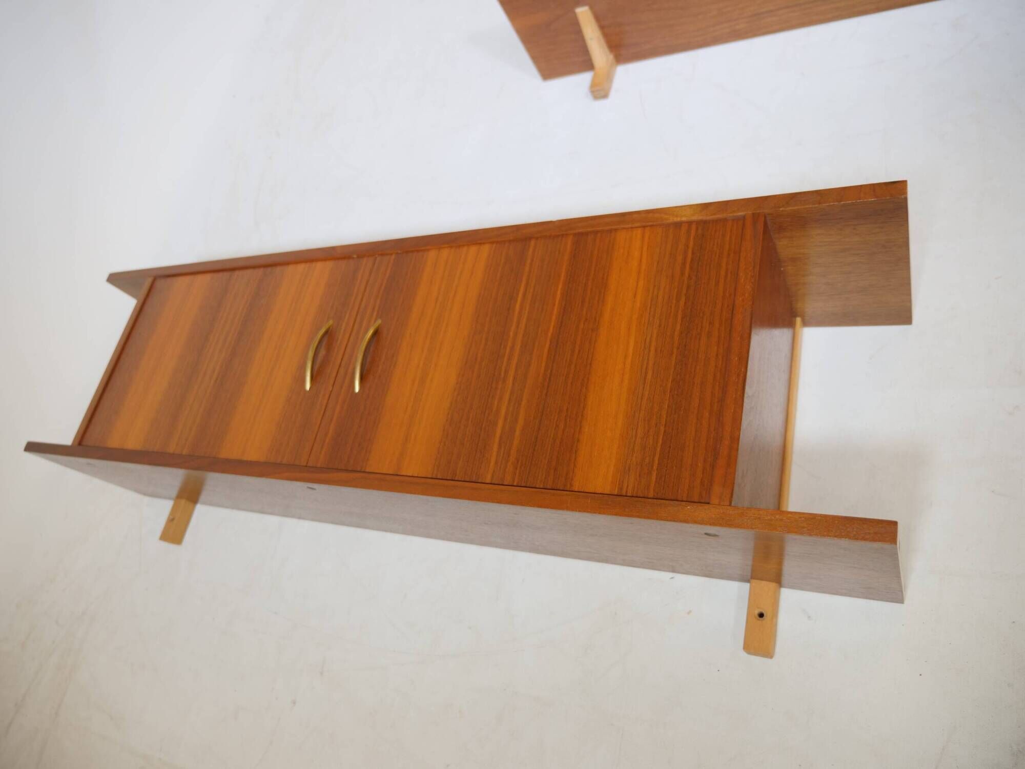 1960s Vintage Wall Shelves Walnut