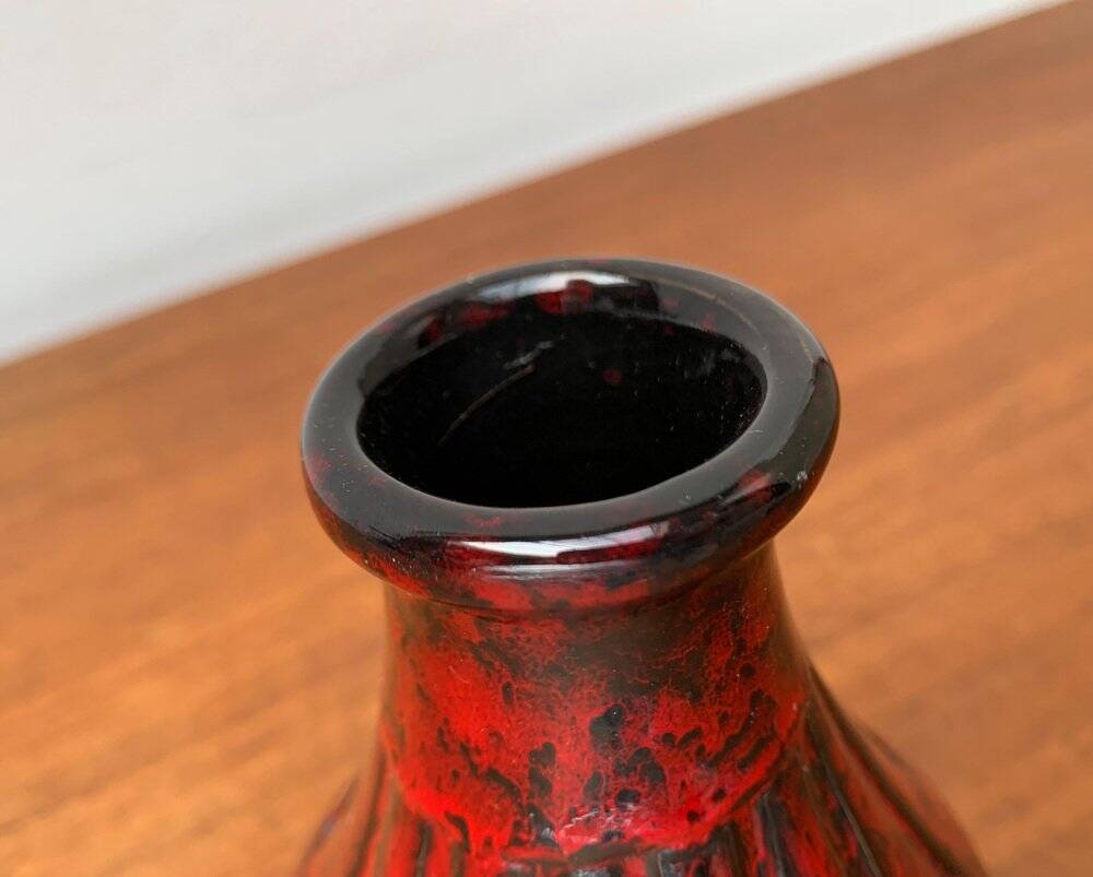 Vase en céramique rouge italien du milieu du siècle de Bitossi, années 1960