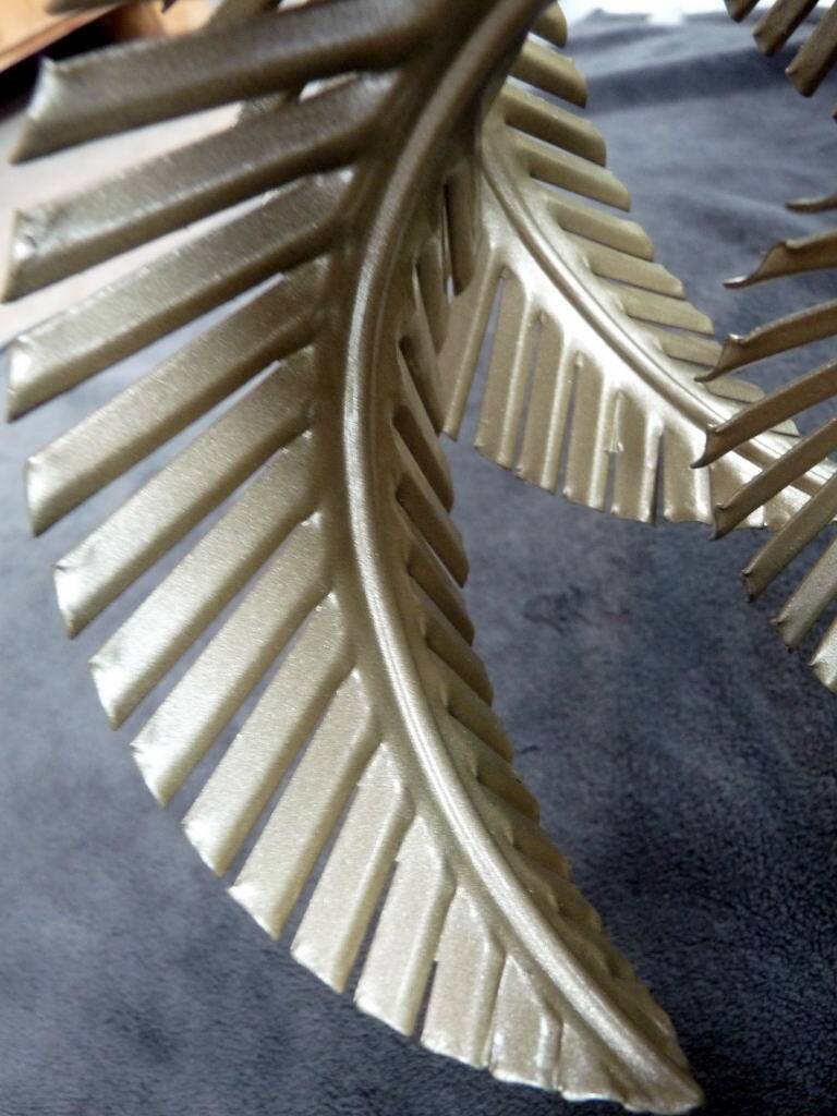 Pair of 20th Century Wall Sconces Exotic Palm Tree Hollywood Regency Sand