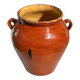 Ancien pot en terre cuite vernissée XIXeme