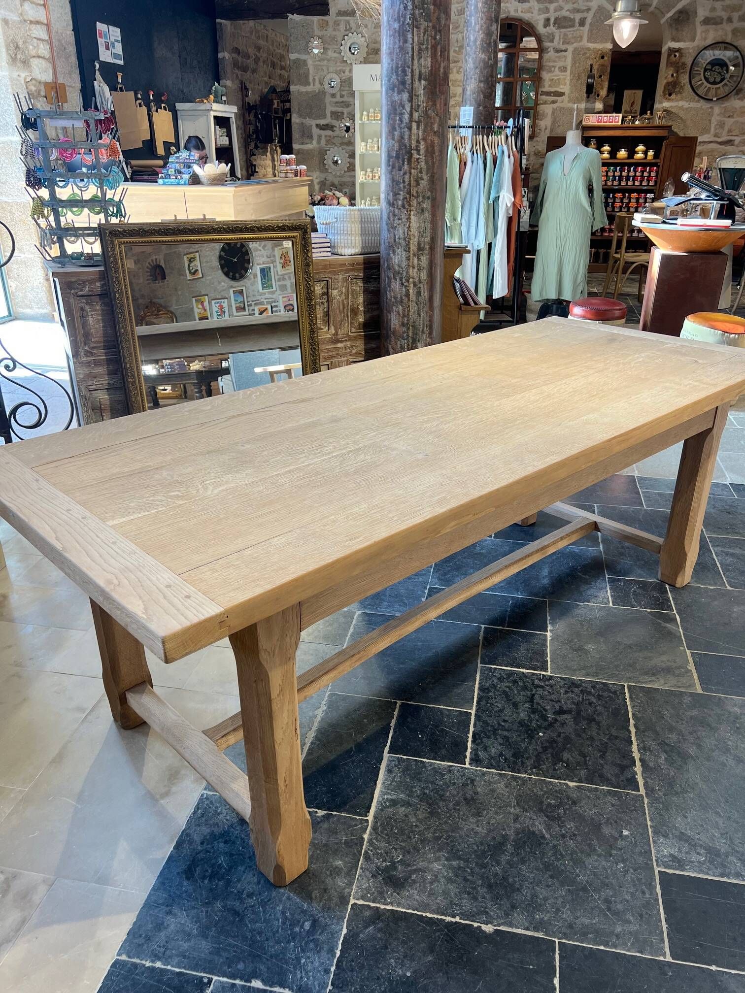 Solid oak farmhouse table