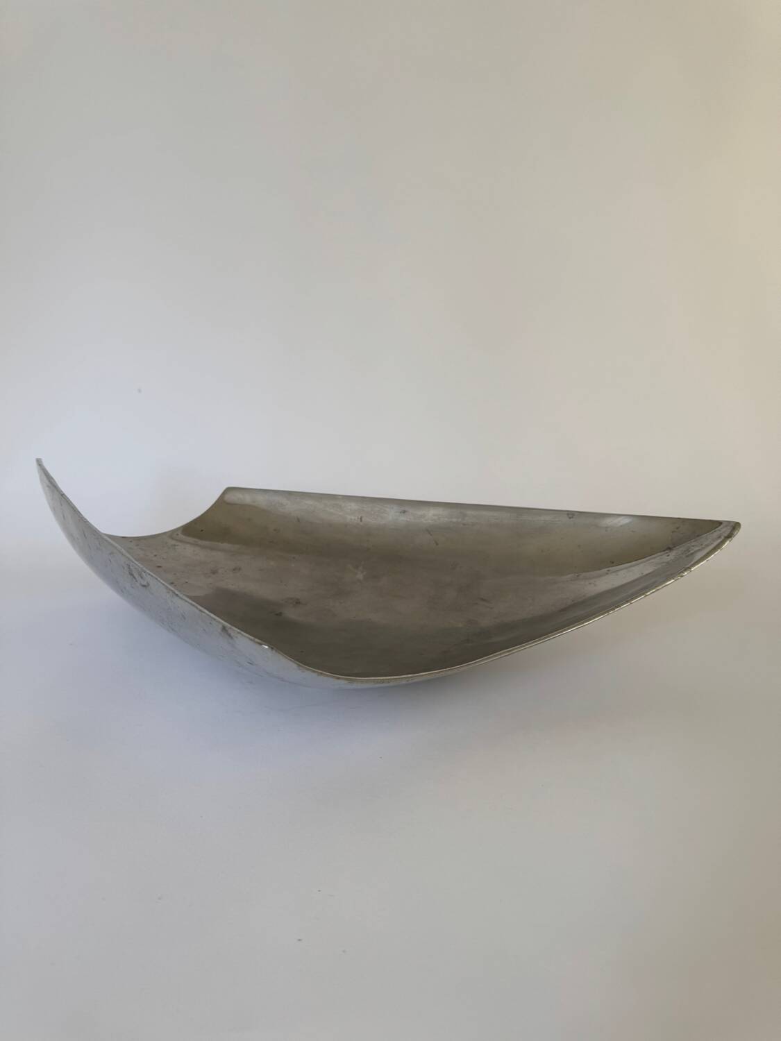 Vintage Modernist Large Aluminium Decoeative Bowl