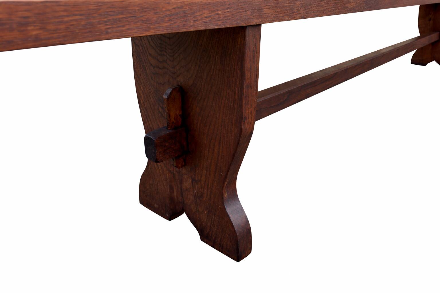 Pair of farmhouse benches 300 cm oak