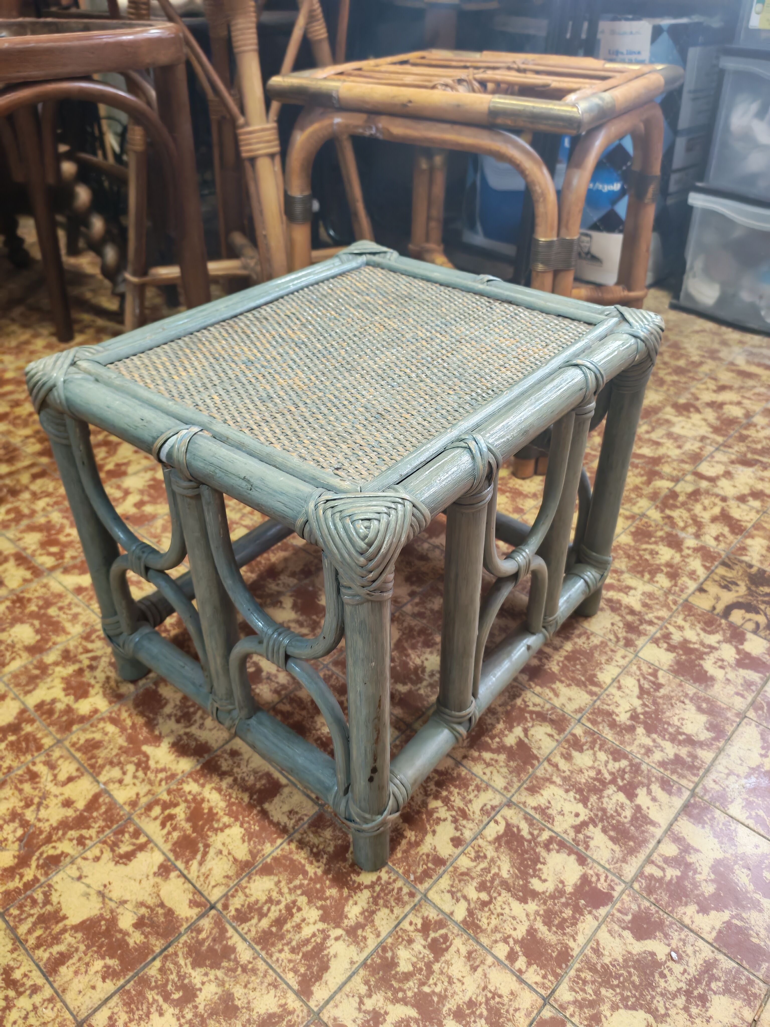 Small bamboo side table