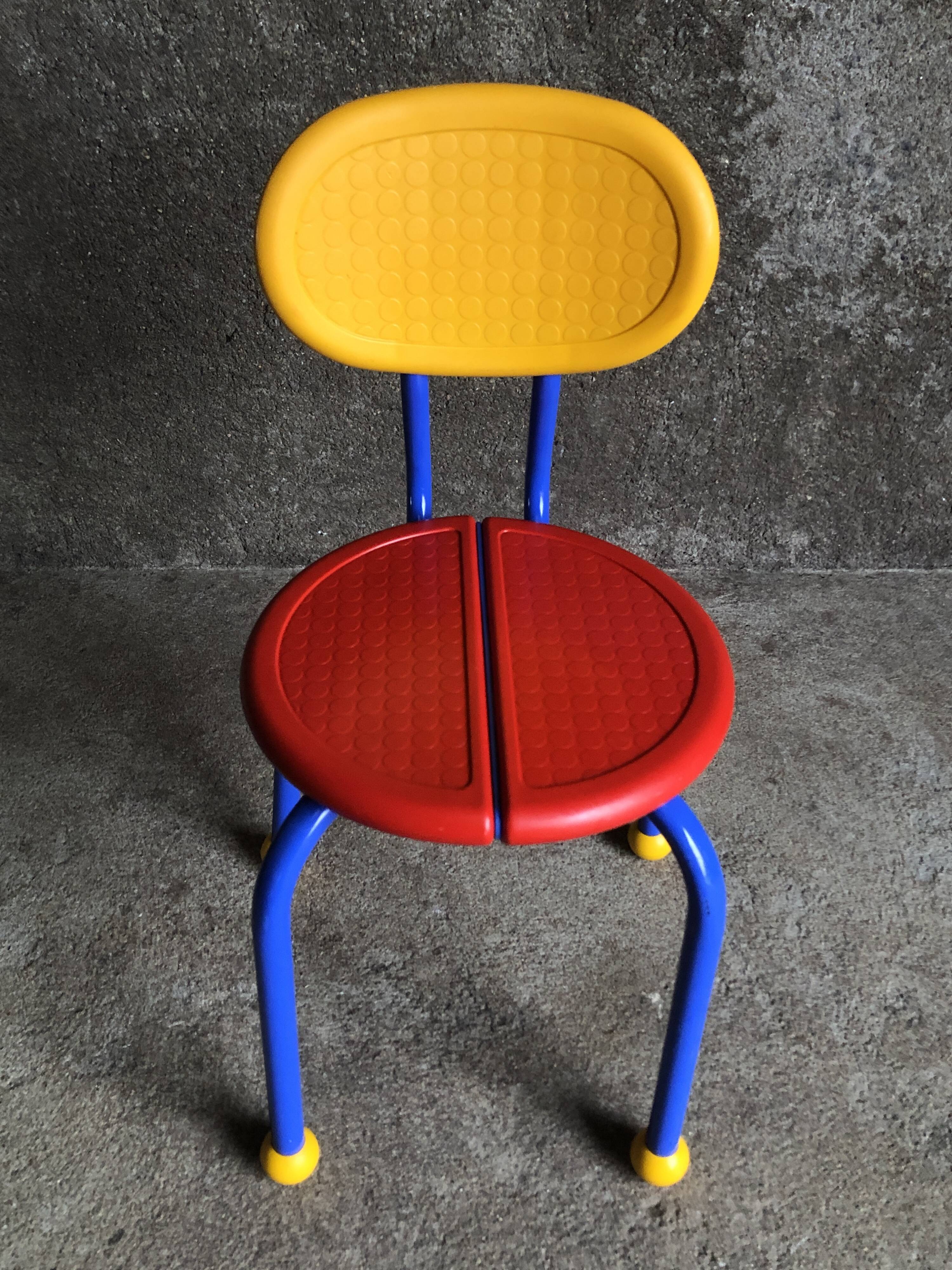 Small Ikea children's chair 1980s/1990s Memphis style