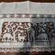 White cotton lace embroidery shelf or fireplace border